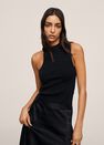 Mango - black Midi satin skirt, Women Mango - black Midi satin skirt, Women