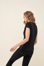 Salsa Jeans - Black T-shirt with logo in stone detail Salsa Jeans - Black T-shirt with logo in stone detail