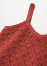 Mango - red Knitted cropped top, Women Mango - red Knitted cropped top, Women