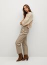 Mango - lt pastel grey Darts faux-leather trousers Mango - lt pastel grey Darts faux-leather trousers