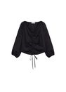 Mango - black Cotton blouse with ruched detail Mango - black Cotton blouse with ruched detail