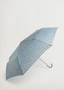 Mango - Medium Blue Polka-Dot Folding Umbrella Mango - Medium Blue Polka-Dot Folding Umbrella