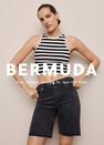Mango - Open Grey High-Waist Denim Bermuda, Women Mango - Open Grey High-Waist Denim Bermuda, Women