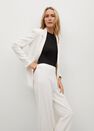 Mango - light beige Drawstring waist straight trousers Mango - light beige Drawstring waist straight trousers