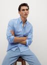 Mango - lt-pastel blue Slim fit structured cotton shirt Mango - lt-pastel blue Slim fit structured cotton shirt