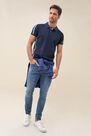 Salsa Jeans - Blue Regular fit polo shirt with stripe on side Salsa Jeans - Blue Regular fit polo shirt with stripe on side