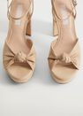 Mango - lt pastel brown Knot heel sandals Mango - lt pastel brown Knot heel sandals