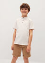 Mango - natural white Mao collar polo shirt Mango - natural white Mao collar polo shirt