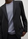 Mango - navy Slim-fit cotton suit jacket, Men Mango - navy Slim-fit cotton suit jacket, Men