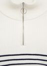Mango - Navy Zip Striped Sweater Mango - Navy Zip Striped Sweater