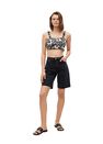 Mango - Open Grey High-Waist Denim Bermuda, Women Mango - Open Grey High-Waist Denim Bermuda, Women
