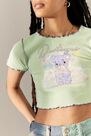 Urban Outfitters - Green UO Destroyer Bear Lettuce-Edge Baby T-Shirt Urban Outfitters - Green UO Destroyer Bear Lettuce-Edge Baby T-Shirt