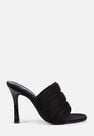 Missguided - Black Padded High Heel Mules Missguided - Black Padded High Heel Mules