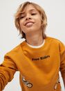 Mango - medium yellow Printed organic cotton sweatshirt Mango - medium yellow Printed organic cotton sweatshirt
