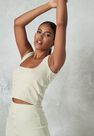 Missguided - Green Rib Ruched Scoop Crop Top Missguided - Green Rib Ruched Scoop Crop Top