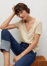 Mango - lt pastel brown 100% linen t-shirt Mango - lt pastel brown 100% linen t-shirt
