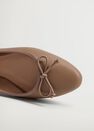 Mango - lt pastel brown Bow ballerina, Women Mango - lt pastel brown Bow ballerina, Women