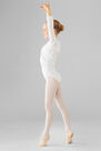 DOMYOS - Girls' Ballet Wrap-Over Top - White, 6-7Y DOMYOS - Girls' Ballet Wrap-Over Top - White, 6-7Y