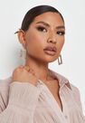 Missguided - Gold Gold Look Crystal Doorknocker Earrings Missguided - Gold Gold Look Crystal Doorknocker Earrings