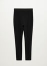 Mango - Black Decorative Seam Leggings Mango - Black Decorative Seam Leggings