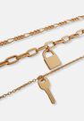 Missguided - Gold Look Key Padlock Layered Necklace Missguided - Gold Look Key Padlock Layered Necklace