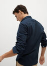 Mango - navy Slim fit structured cotton shirt Mango - navy Slim fit structured cotton shirt