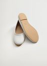 Mango - white Basic leather ballerina shoes Mango - white Basic leather ballerina shoes