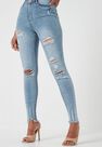 Missguided - Blue High Waist Authentic Ripped Skinny Jeans Missguided - Blue High Waist Authentic Ripped Skinny Jeans