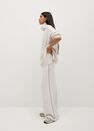 Mango - light beige Contrast seam trousers Mango - light beige Contrast seam trousers