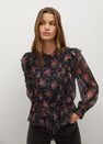 Mango - red Ruffled floral blouse Mango - red Ruffled floral blouse
