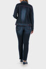 Punt Roma - Fuchsia topstitch denim trousers Punt Roma - Fuchsia topstitch denim trousers