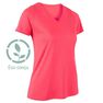 KALENJI - XS Run Dry Women's Running T-Shirt - Fluo Coral Pink KALENJI - XS Run Dry Women's Running T-Shirt - Fluo Coral Pink