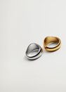 Mango - Gold Combined Ring 2 Set Mango - Gold Combined Ring 2 Set