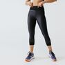 KALENJI - W28 L31 Run Dry+ Feel Women's Running Cropped Bottoms - Black KALENJI - W28 L31 Run Dry+ Feel Women's Running Cropped Bottoms - Black