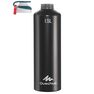 QUECHUA - 500 aluminum 1.5 litre hiking flask with quick-open cap - black, Unique Size QUECHUA - 500 aluminum 1.5 litre hiking flask with quick-open cap - black, Unique Size