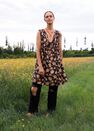 Mango - black 100% cotton midi dress, Women Mango - black 100% cotton midi dress, Women