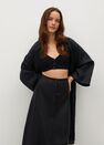 Mango - black 100% linen skirt Mango - black 100% linen skirt