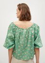 Mango - green Printed cotton blouse Mango - green Printed cotton blouse