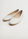 Mango - white Basic leather ballerina shoes Mango - white Basic leather ballerina shoes