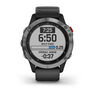GARMIN - Garmin Fenix 6 Solar 47mm Silver with Black Band GARMIN - Garmin Fenix 6 Solar 47mm Silver with Black Band