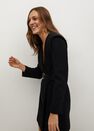 Mango - black Belt wrap dress Mango - black Belt wrap dress
