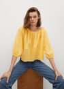 Mango - yellow Printed cotton blouse Mango - yellow Printed cotton blouse