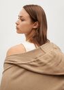 Mango - lt pastel brown Hooded cotton cardigan Mango - lt pastel brown Hooded cotton cardigan