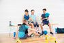 DOMYOS - 8-9Y S500 Boys' Gym Breathable Synthetic Shorts - Whale Grey DOMYOS - 8-9Y S500 Boys' Gym Breathable Synthetic Shorts - Whale Grey