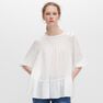Reserved - Ivory Oversized Blouse With Peplum Hem, Women Reserved - Ivory Oversized Blouse With Peplum Hem, Women