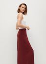 Mango - dark red Slit long skirt, Women Mango - dark red Slit long skirt, Women
