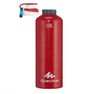 QUECHUA - 500 aluminium 1 l hiking water bottle with quick opening top - blue QUECHUA - 500 aluminium 1 l hiking water bottle with quick opening top - blue