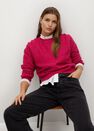 Mango - Bright Pink Pleated Knit Sweater Mango - Bright Pink Pleated Knit Sweater