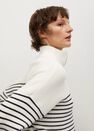 Mango - Navy Zip Striped Sweater Mango - Navy Zip Striped Sweater