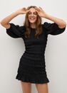Mango - black Gathered details dress Mango - black Gathered details dress